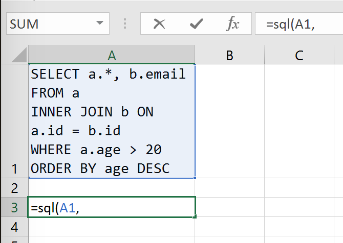 sql multiline